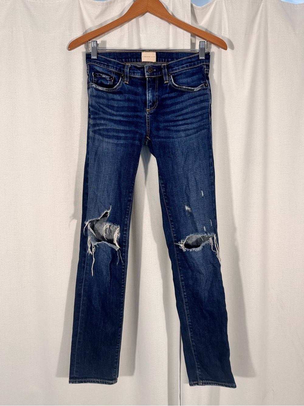 Simon Miller Distressed Slim-Straight Leg Jeans